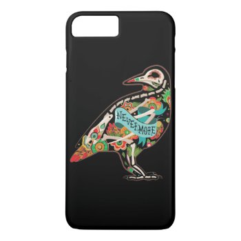 Nevermore Sugar Skull Raven Iphone 8 Plus/7 Plus Case by BlackBrookElectronic at Zazzle