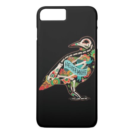 Nevermore Sugar Skull Raven Iphone 8 Plus/7 Plus Case