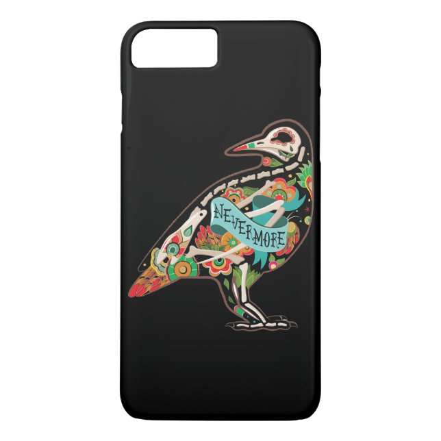 Nevermore Sugar Skull Raven Case-Mate iPhone Case (Back)