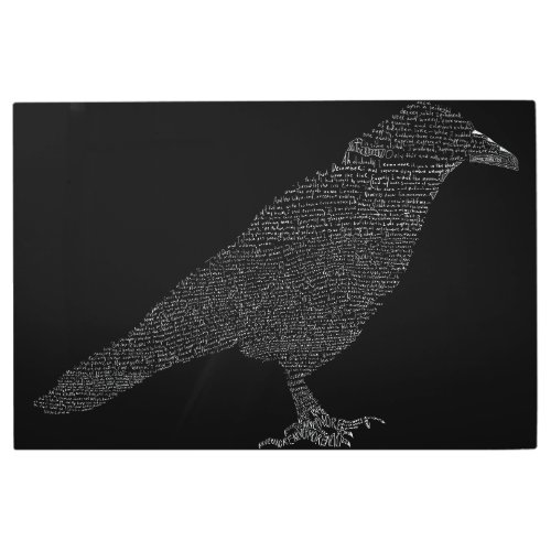 NEVERMORE the poem The Raven Metal Print
