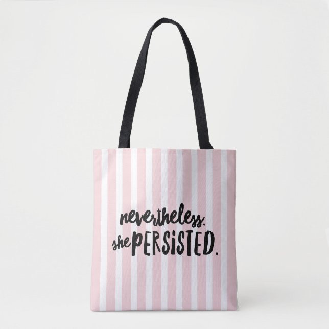Nevertheless She Persisted All-Over-Print Tote Bag (Front)