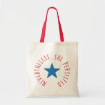 Nevertheless, She Persisted. | Blue Star Tote Bag at Zazzle