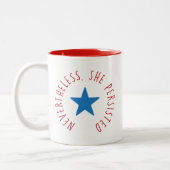 Nevertheless, She Persisted. | Blue Star Two-Tone Coffee Mug (Left)