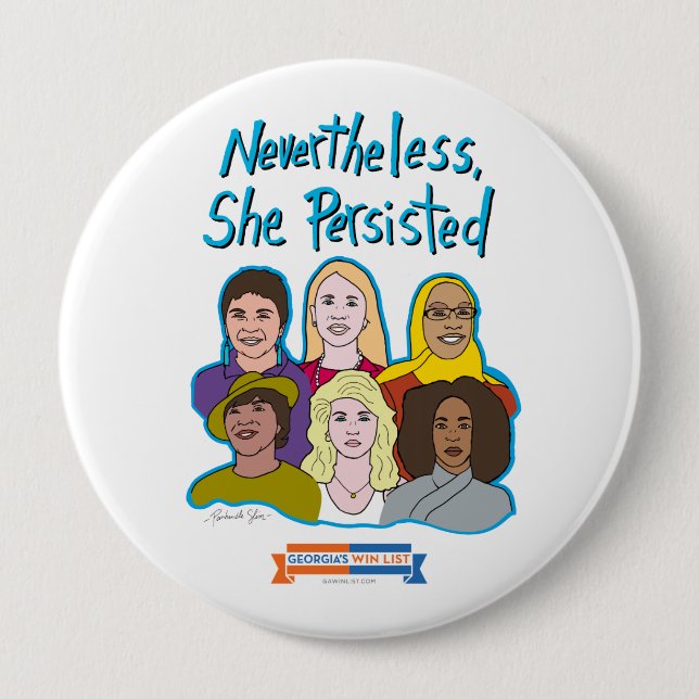 Nevertheless, She Persisted button (Front)