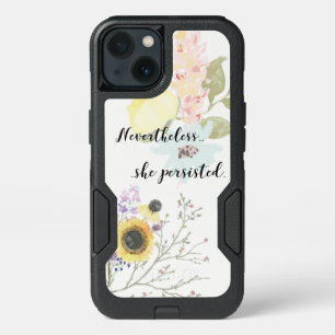Nevertheless, she persisted Calligraphy Quote iPhone 13 Case
