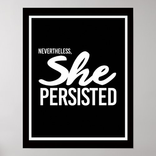Nevertheless She Persisted _ Elizabeth Warren __   Poster