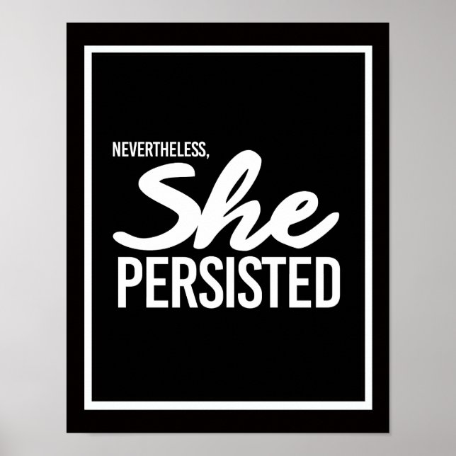 Nevertheless She Persisted - Elizabeth Warren --   Poster (Front)