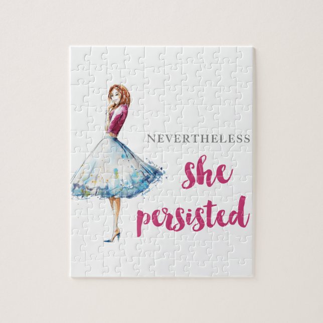 Nevertheless She Persisted Fabulous Gal Jigsaw Puzzle (Vertical)