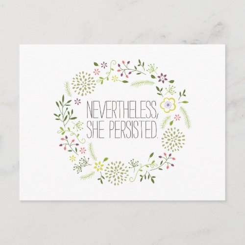 Nevertheless She Persisted Postcard