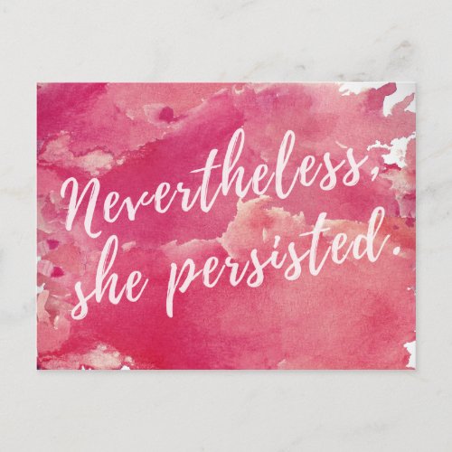 Nevertheless She Persisted Postcard
