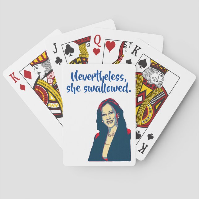 Nevertheless, she swallowed. poker cards (Back)