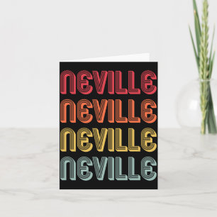 Neville Gift Name Personalized Funny Retro Vintage Card