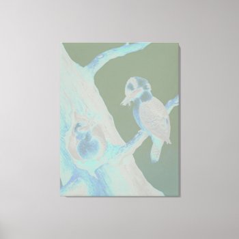 Neville Hp Cayley - Laughing Kookaburra Canvas Print by niceartpaintings at Zazzle