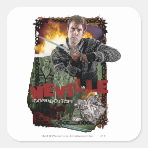 Neville Longbottom Collage 2 Square Sticker