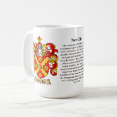 Neville, the Origin, the Meaning and the Crest Coffee Mug (Front Left)