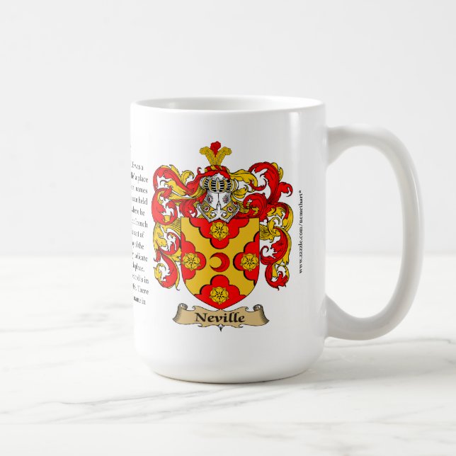 Neville, the Origin, the Meaning and the Crest Coffee Mug (Right)
