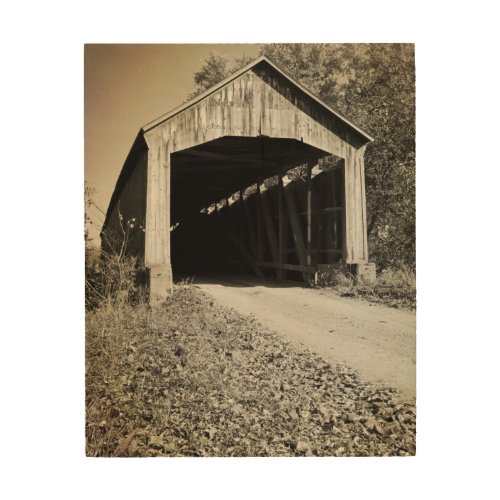 Nevins Covered Bridge Parke County Indiana Wood Wall Decor