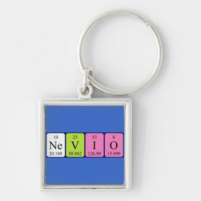 Nevio periodic table name keyring (Front)