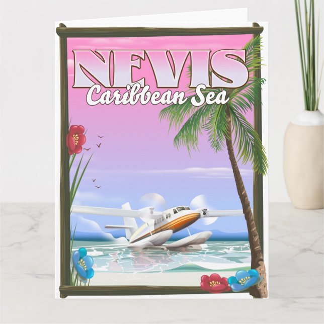 Nevis Holiday poster. Card (Front)