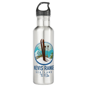 Nevis Range scotland Ski logo Stainless Steel Water Bottle