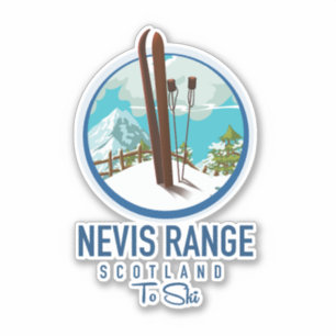 Nevis Range scotland Ski logo Sticker
