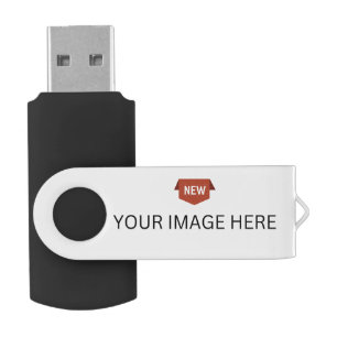 NEW! 16GB USB 3.0 Swivel Flash Drive - White/Black
