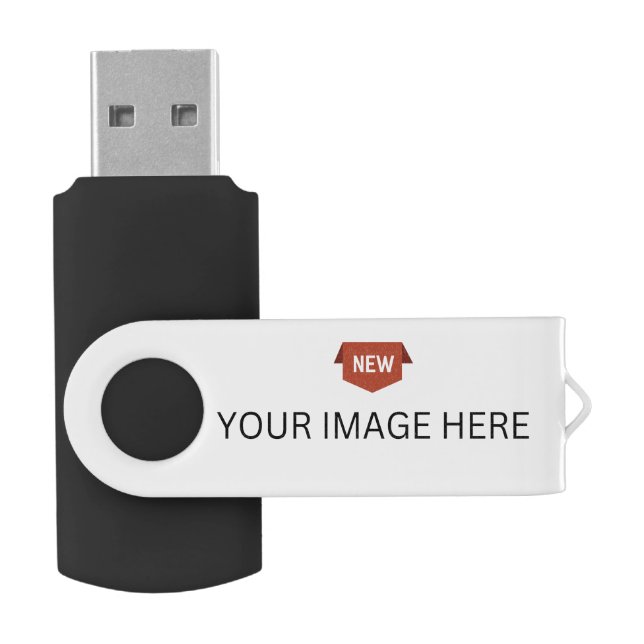 NEW! 16GB USB 3.0 Swivel Flash Drive - White/Black (Opened)