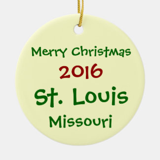 NEW 2016 CUSTOMIZABLE ST. LOUIS CHRISTMAS ORNAMENT