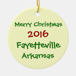 NEW 2016 FAYETTEVILLE ARKANSAS CHRISTMAS ORNAMENT