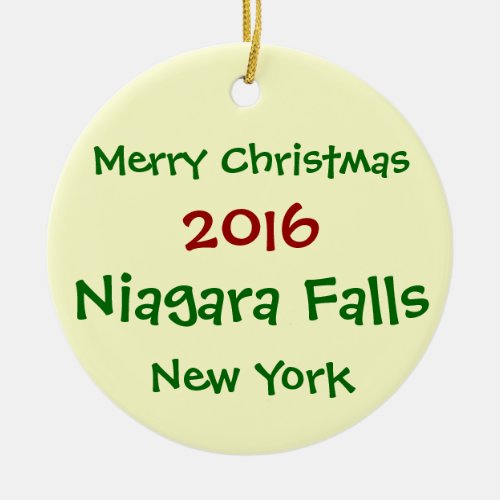NEW 2016 NIAGARA FALLS NEW YORK CHRISTMAS ORNAMENT