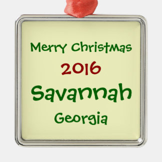 NEW 2016 SAVANNAH GEORGIA MERRY CHRISTMAS ORNAMENT
