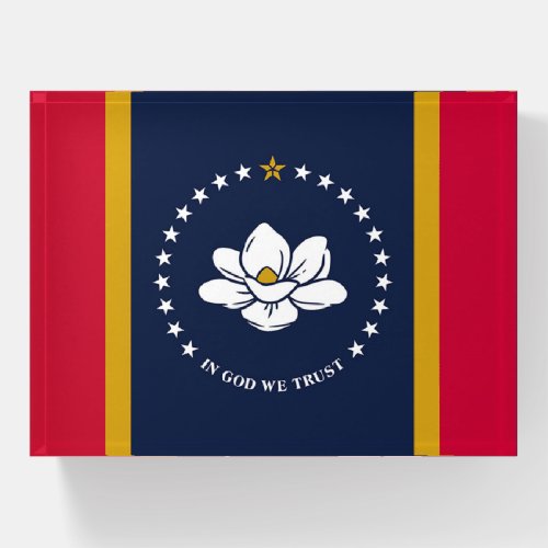 New 2020 Mississippi Flag Paperweight