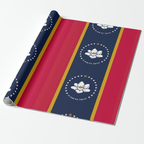 New 2020 Mississippi Flag Pattern Wrapping Paper