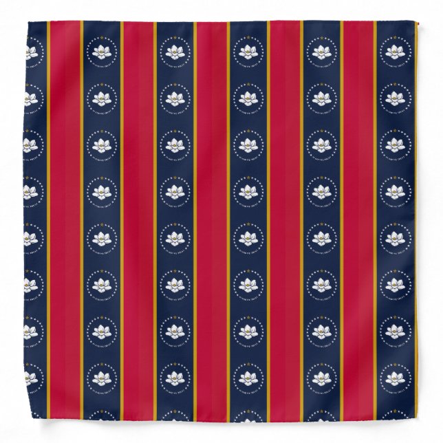 New 2020 Mississippi Flag Stripes Bandana (Front)