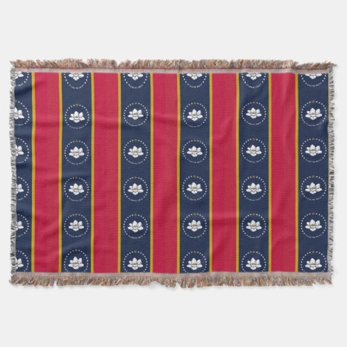 New 2020 Mississippi Flag Stripes Throw Blanket