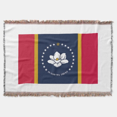 New 2020 Mississippi Flag Throw Blanket