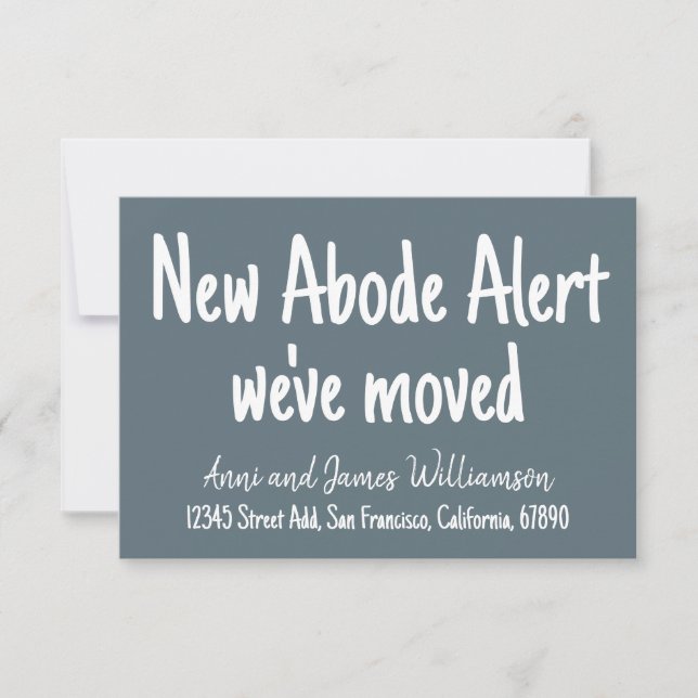 New Abode Alert Add Details We've Moved Moving Announcement (Front)