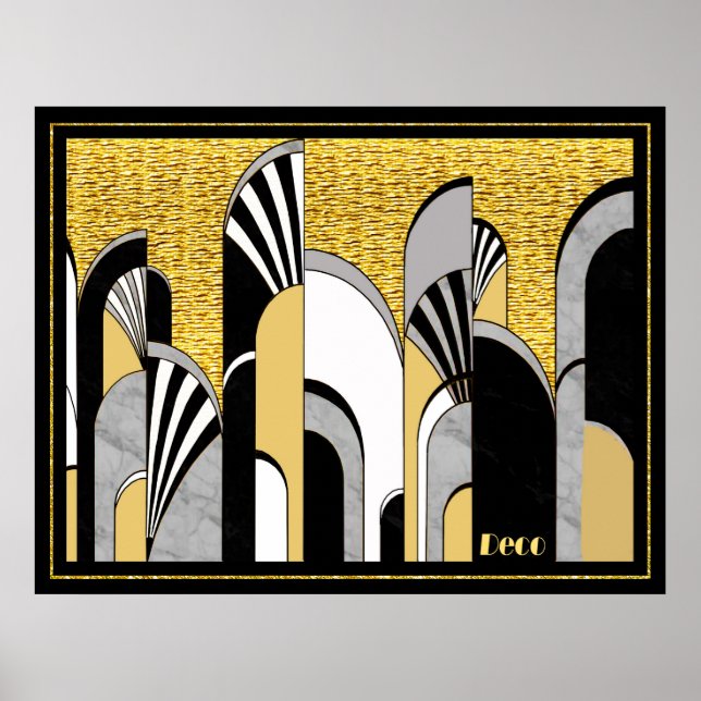 New Abstract Art Deco Poster (Front)