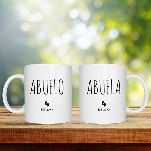 New Abuela Abuelo Pregnancy Announcement Grandpa Coffee Mug