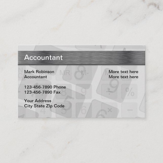 New Accountant Business Card (Front)