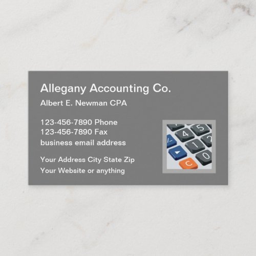 New Accountant Business Cards