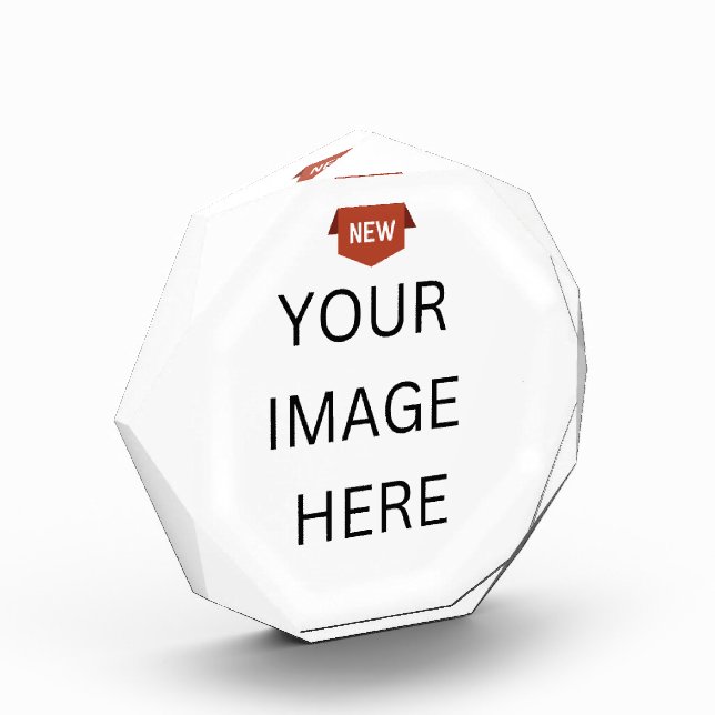 NEW! Acrylic Award - Octagonal - Size: Medium (Left)