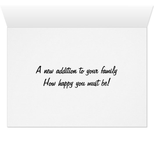 NEW ADDITION TO YOUR FAMILY (Inside Horizontal (Bottom))