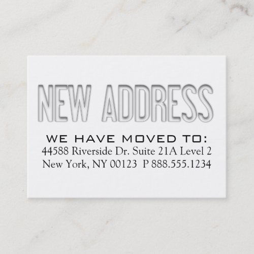New Address