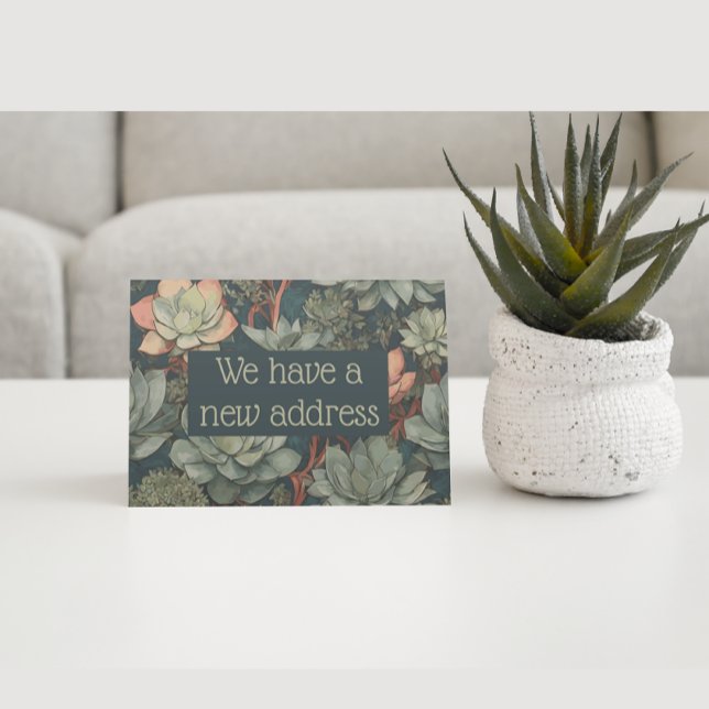 New Address Announcement | Succulent Garden Postcard (Creator Uploaded)