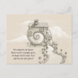 New address art snail house Postcard