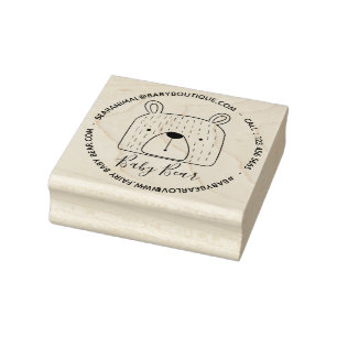 New Address Business Bear Rubber Stamp