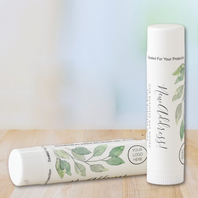 New Address Business Logo Greenery Lip Balm (Creator Uploaded)