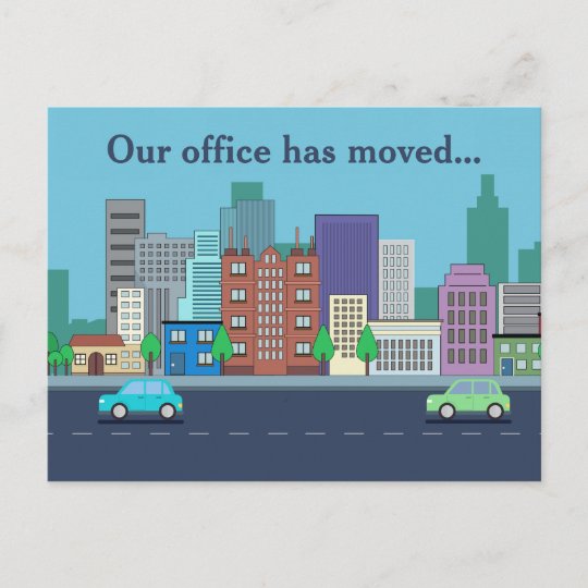 New Address Business Moving Offices Announcement Postcard ...