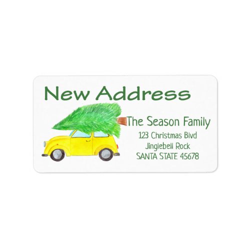 New Address Car and Christmas gifts Label